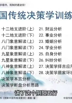 三鹤老师《决策学高阶布局密训班》教学视频30集💰5