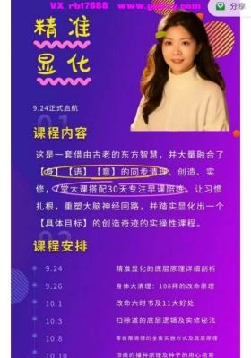 【显化】颖心精准显化大课35集视频， 实现你想要的目标💰5