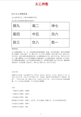 上古三式之首-太乙神数💰5