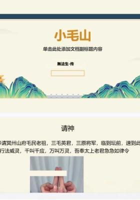 小毛山秘法视频+文档💰5