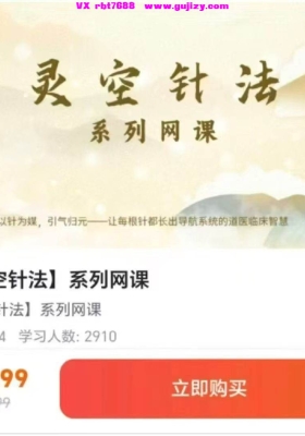 【灵空针法】系列网课三天💰5