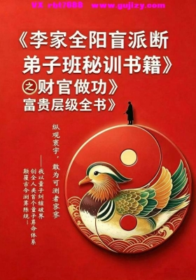 李安民《李家全阳盲派断弟子班秘训书籍、财官做功、富贵层级全书》💰5