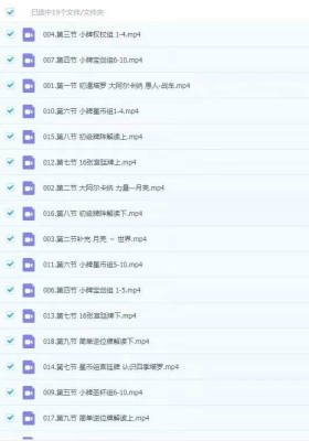 塔罗好课 见素塔罗第一阶➕二阶课程视频合集 💰5