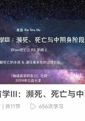 【死亡转世】Rave宇宙学川：濒死、死亡与中阴身阶段11集视频课💰5