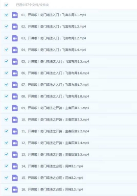 奇门飞宫系列课程合集57集视频💰5
