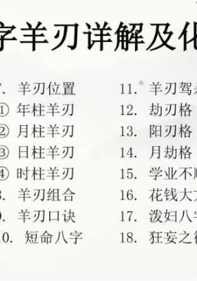 赵之君《八字羊刃详解及化解》💰5