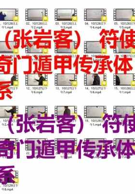 掌上符使奇门遁甲传承体系（张岩客）视频课程共26集💰5