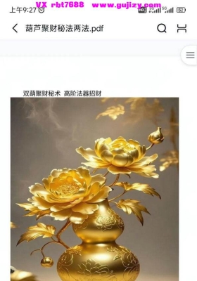 葫芦聚财秘法两法.pdf仅法本💰5
