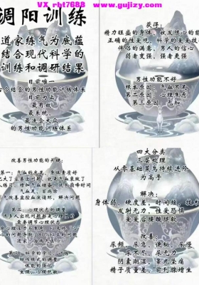 男性功能调整强化 视频+文档［调阳训练完整体系］51集视频课💰5