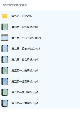 太庐国学小六壬预测术9集视频课 💰5