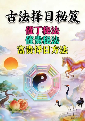 《古法择日秘笈》催丁秘法、催贵秘法、富贵择日方法、天时(日课)、地利(山家与坐向)、