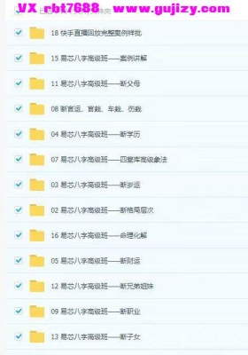 易芯 八字基础班+高级班实战课+理论课 三套视频合集💰5