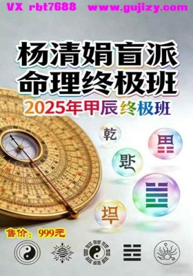 杨清娟盲派命理终极班《盲派命理道法自然解密》高清打印版💰8