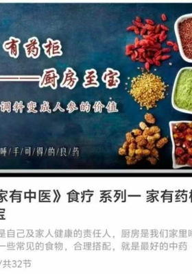 《我家有中医》食疗 系列一 家有药柜厨房至宝32集音频课💰5