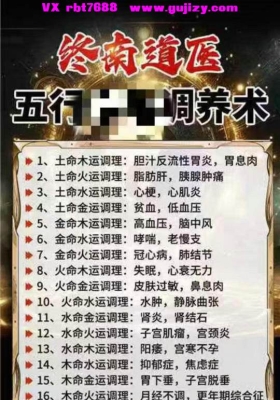 终南道医五行命理调养术21集视频课💰5