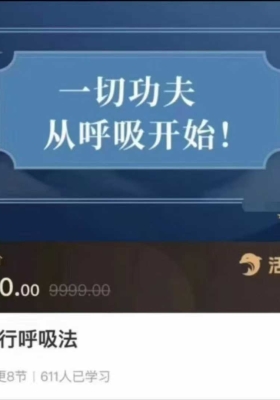 赵龙海秘传五行呼吸法视频课程8集视频课💰5