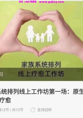 『祖先疗愈家族排列』西塔疗愈师张继舫线上工作坊原生家庭祖先疗愈 视频课💰5