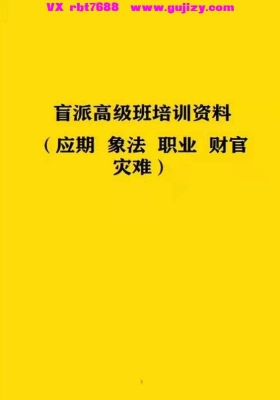《段建业-（应期 象法 职业 财官 灾难）北京元月盲派高级班培训资料》💰5