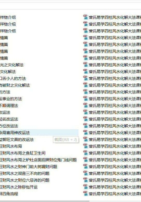 曾老师四柱风水化解大法课程高清录像视频64集15个小时💰5