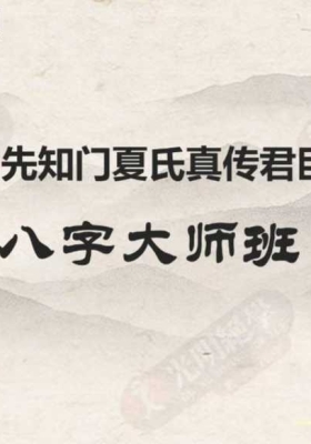 龙虎山先知门夏氏真传君臣命理八字大师班·教材💰5