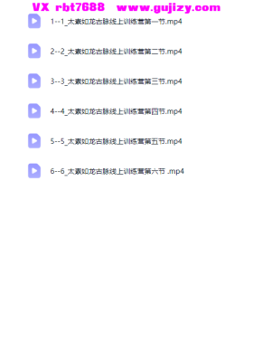 太素如龙古脉线上训练营全套6节视频课程资料💰8