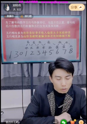 刘绍奇-数字能量•号码天地人格划分方式与运用断法天机mp4 视频一节💰5