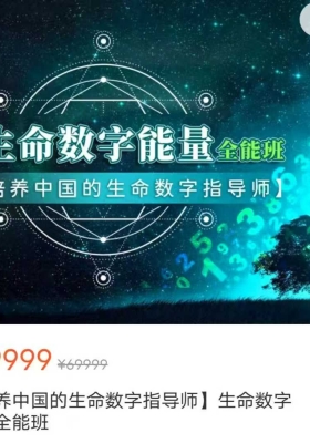 【培养中国的生命数字指导师】生命数字能量全能班 原价49999元大课音频合集💰6
