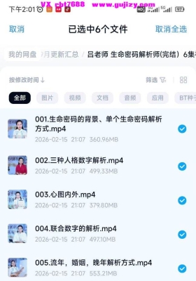 吕老师 生命密码解析师(完结）6集视频💰5