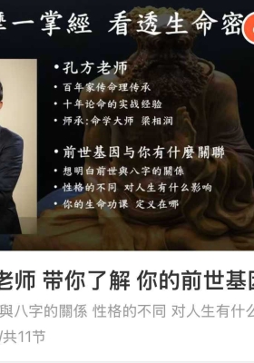 【达摩一掌经】孔方老师·带你了解 你的前世基因￥8