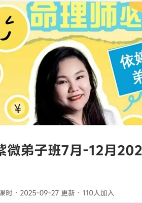 【重磅紫微】重磅依婷2025紫微弟子班课程4-6月完结版 原价3w ，喜欢的不要错过💰5