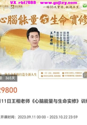 【实修】王相老师《心脑能量与生命实修》训练营！音频+视频💰5
