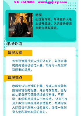 【明悟禅意】提升思维开悟大课 高维内在认知提升 30集视频课💰5