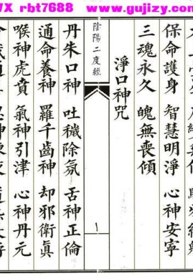 《元始天尊阴阳二渡救劫真经》阴阳二度经💰5