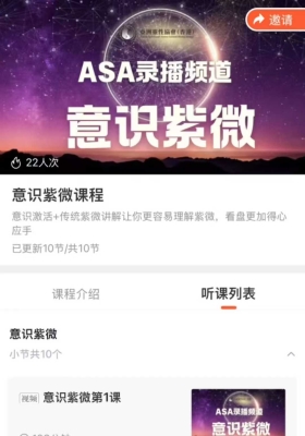 意识紫微斗数课程10集视频课💰5