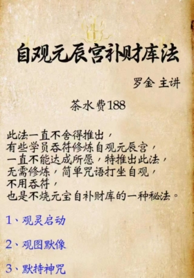罗金元辰宫 自观元辰宫补财库法💰5