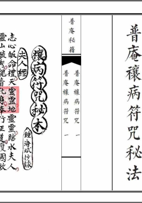 普庵禳病秘本￥6