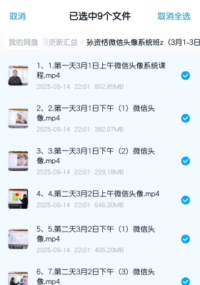 孙资恬最新《微信头像系统班》视频9集💰5