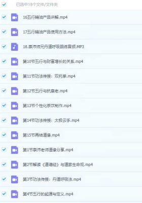 【五行养生】崇沛老师《五行养生道家智慧与身心平衡之道》18集视频课💰5