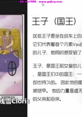 【塔罗】魔力秘境·残雪Cloris 宫廷牌精讲7集💰5