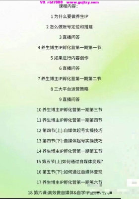 【养生ip】养生IP打造教程 如何快速打造养生博主IP社交品牌定位训练营💰5