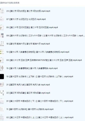 鹭晴周易八卦基础入门24集视频💰5