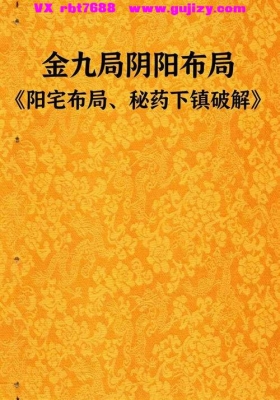 金九局阴阳布局《阳宅布局、秘药下镇破解》💰5