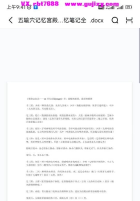 五输穴记忆宫殿笔记，从业者快速记忆笔记全💰5