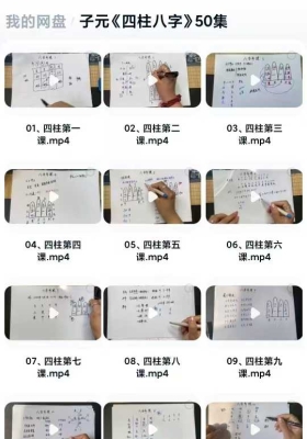 子元《四柱八字》教学视频50集视频￥5