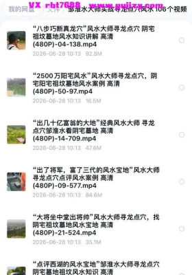 杨公风水 邹淮水大师 现场实战实地堪舆 《寻龙点穴化灾化煞》教学视频共106集💰5