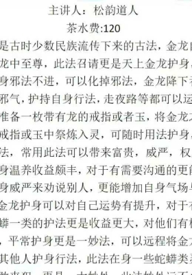 千金龙护身法松韵道人 法本非视频￥5